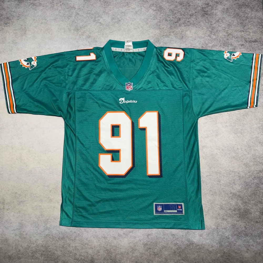 NFL Pro Line Cameron Wake Miami Dolphins Mens Medium Teal #91 Jersey